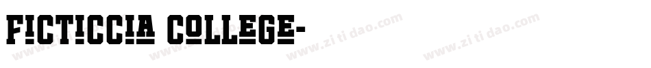 Ficticcia College字体转换